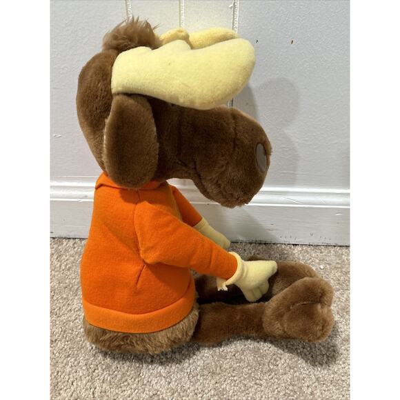 Vintage 1982 Bullwinkle Plush Toy Wallace Berrie W/ Tag Made In Korea - Picture 5 of 8